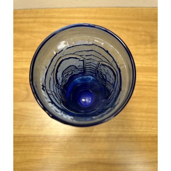 Excalibur Las Vegas Souvenir Cobalt Blue Glass Castle 24oz - Picture 6 of 8